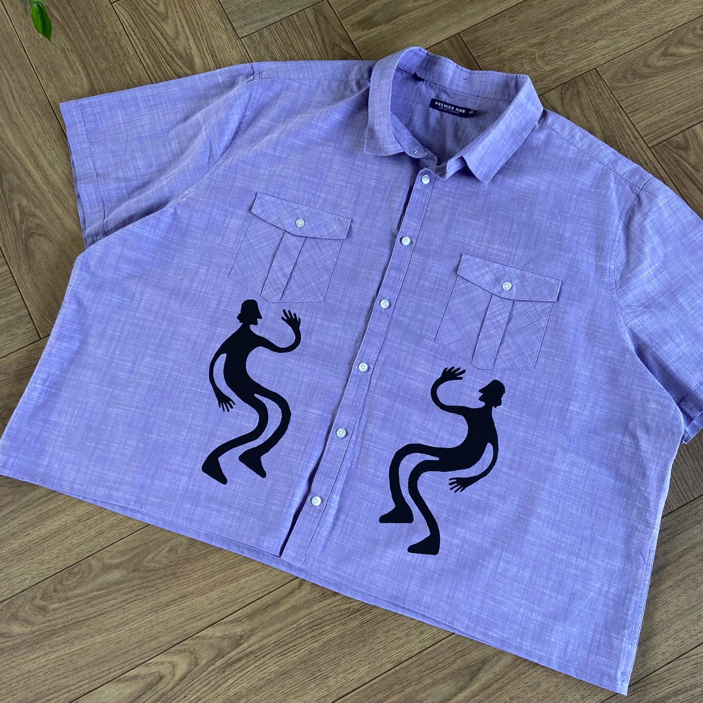 Stingray Reimagined “Stan” Short Sleeve Shirt, Size 4XL Lavender Purple