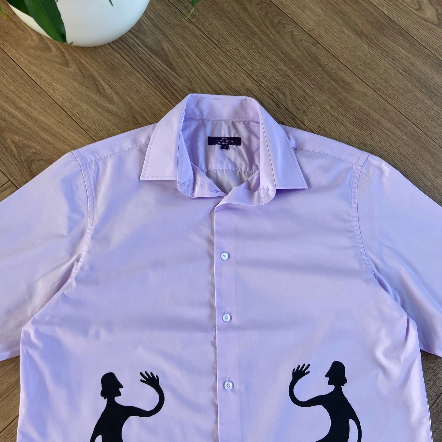 Stingray Reimagined “Stan” Short Sleeve Shirt, Size XL Lilac
