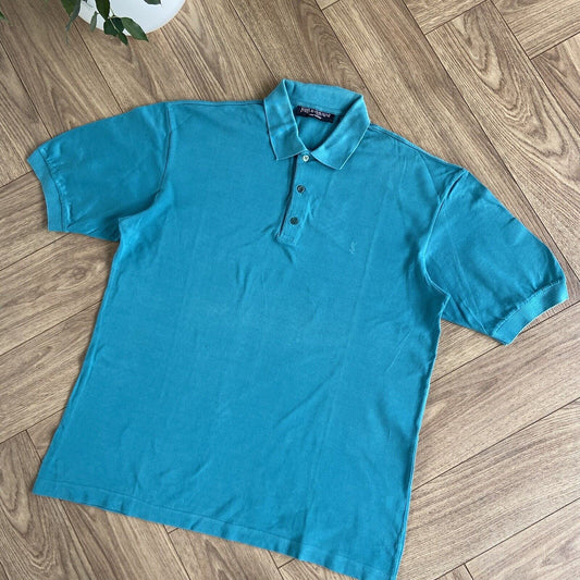 Vintage Yves Saint Laurent Polo Shirt Size XL Y2K Blue