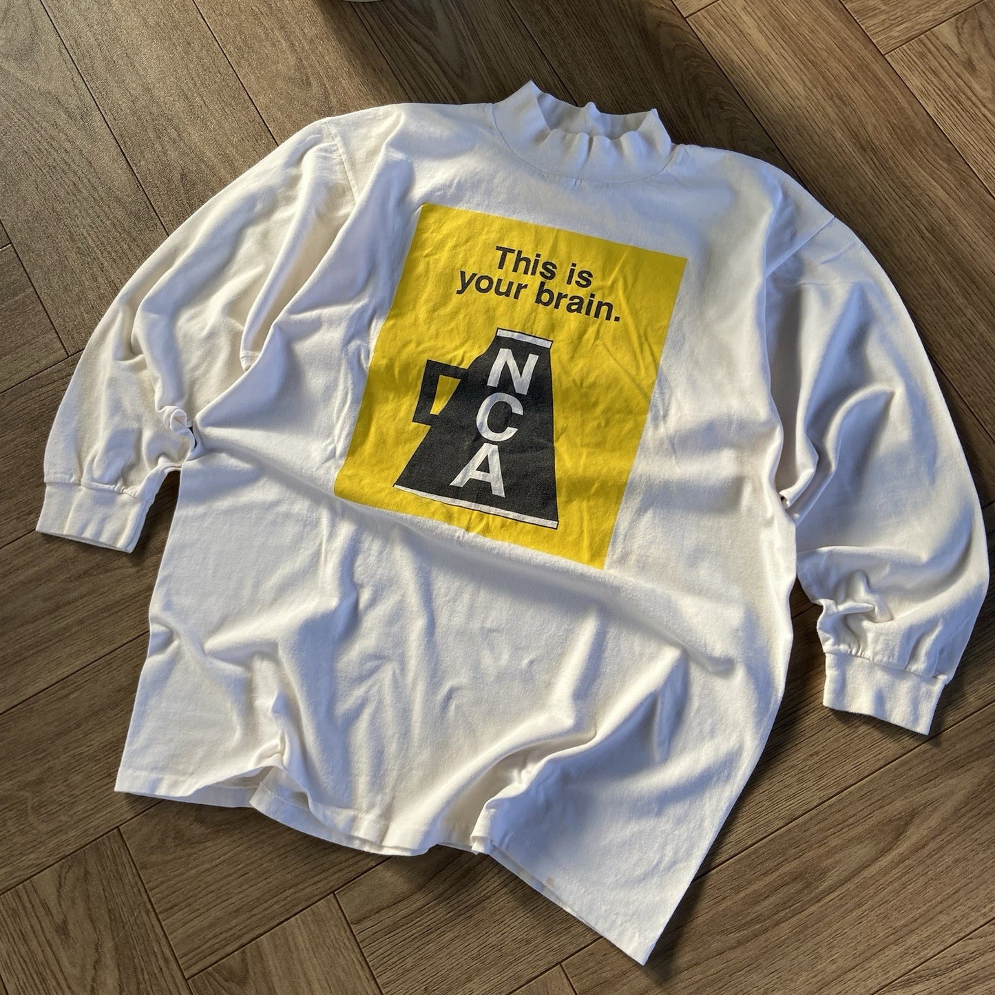 Vintage Cheerleading T Shirt Size XL 90s White Graphic Print Long Sleeve
