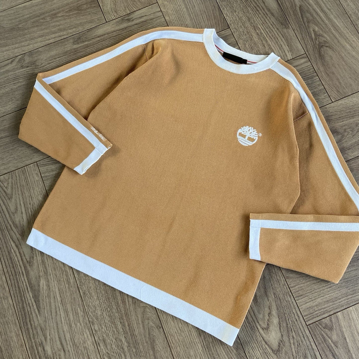 Vintage Timberland Weathergear Sweatshirt 90s Size S Beige Cream