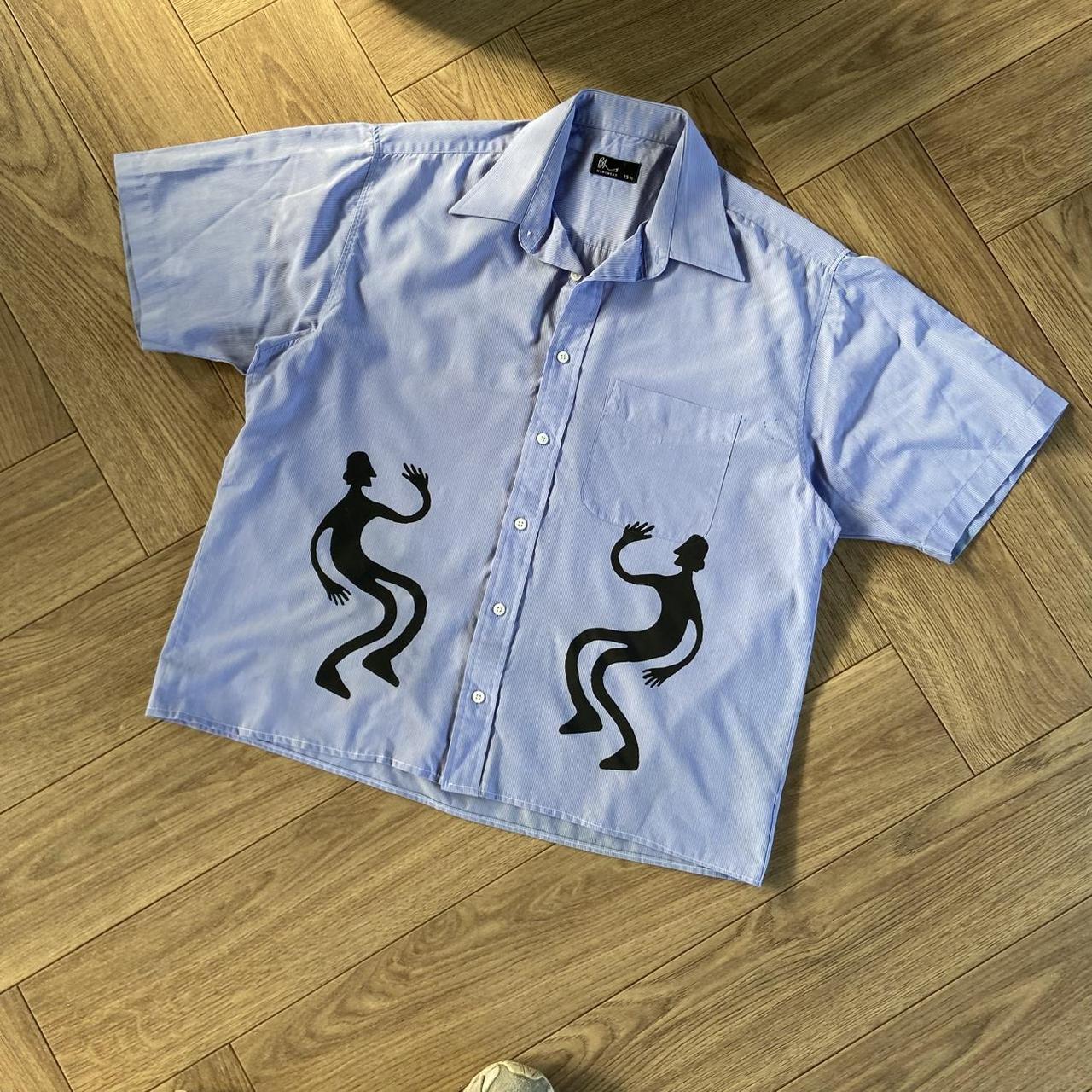 Stingray Reimagined “Stan” Short Sleeve Shirt, Size M Blue