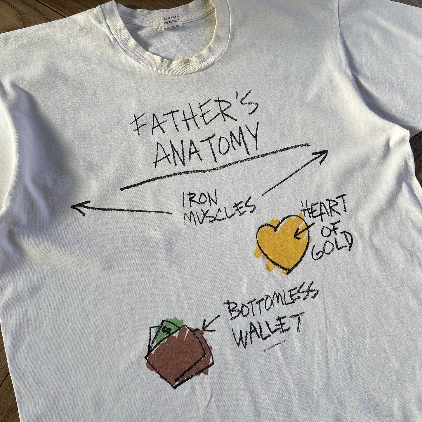 Vintage Funny Dad T Shirt 90s Size XXL Graphic Print
