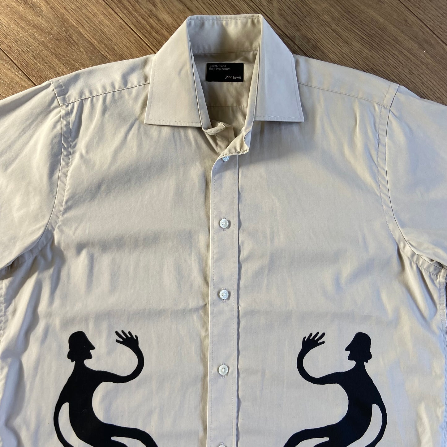 Stingray Reimagined “Stan” Short Sleeve Shirt, Size S Beige