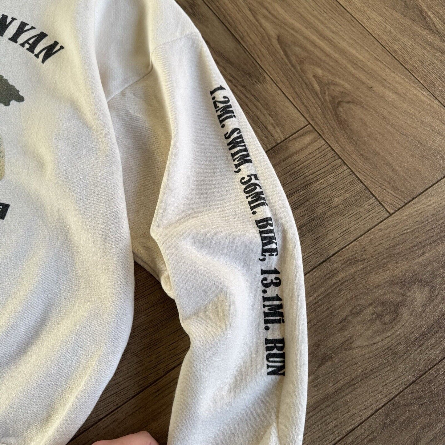 Vintage Paul Banyan Triathlon Sweatshirt 90s Size XL White Graphic