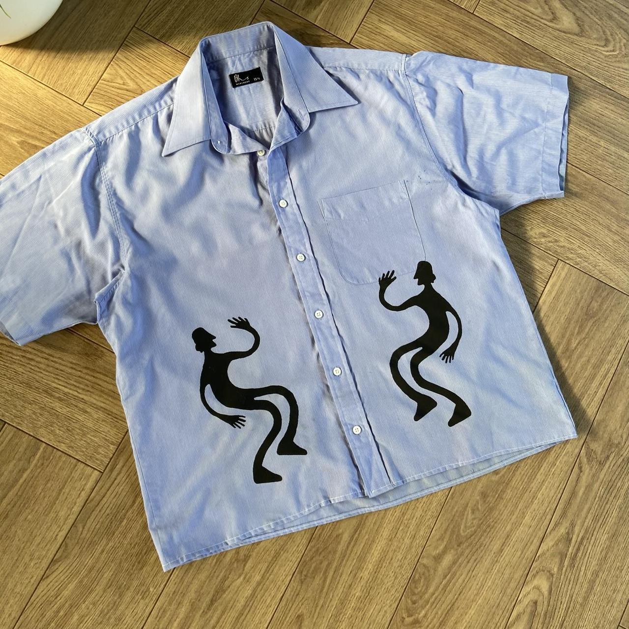 Stingray Reimagined “Stan” Short Sleeve Shirt, Size M Blue