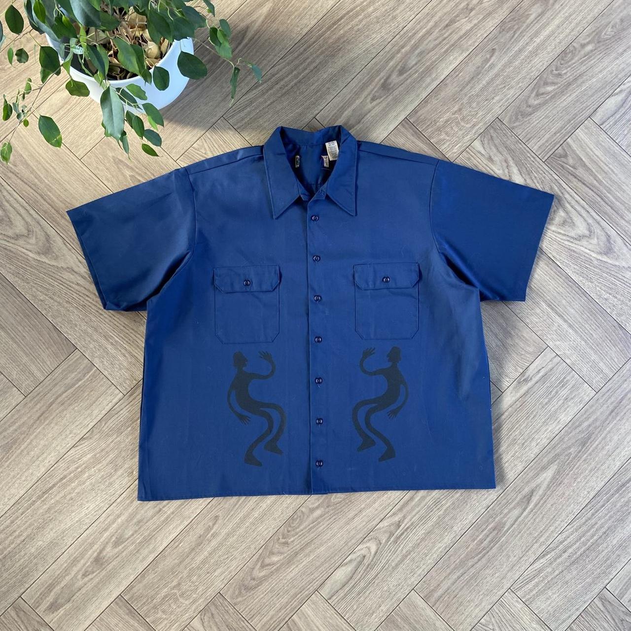 Stingray Reimagined “Stan” Short Sleeve Shirt, Size XXL Navy Blue