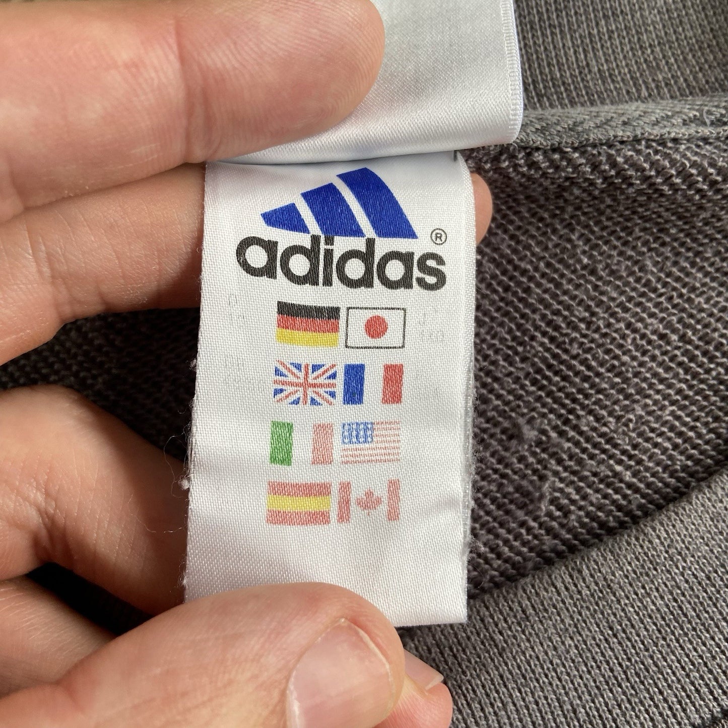 Vintage Adidas Grey Sweatshirt 90s Size XL Grey Embroidered