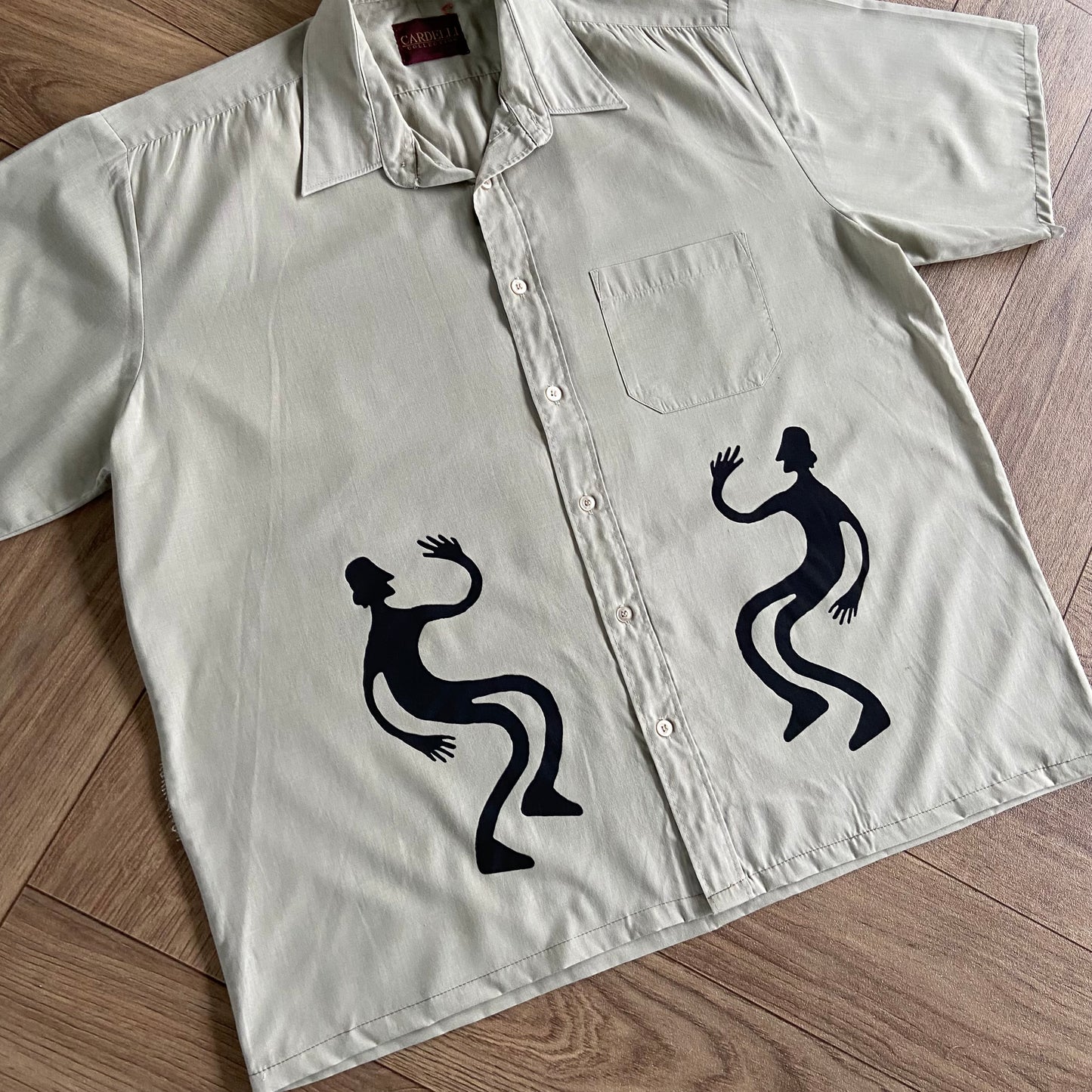 Stingray Reimagined “Stan” Short Sleeve Shirt, Size XL Beige