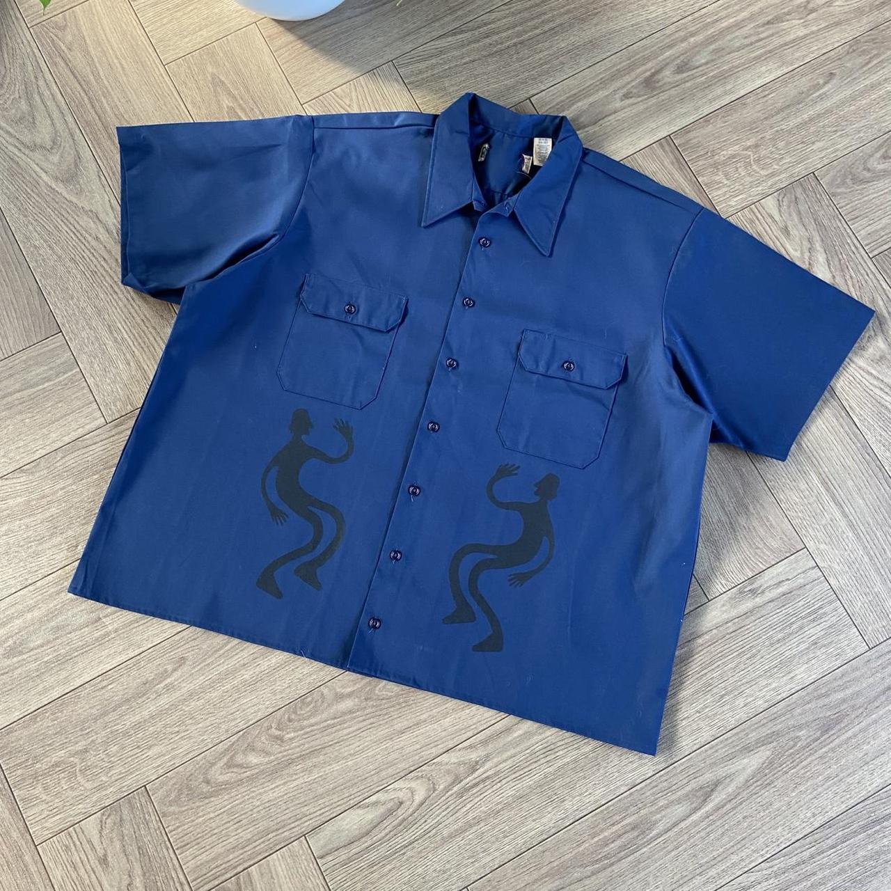 Stingray Reimagined “Stan” Short Sleeve Shirt, Size XXL Navy Blue
