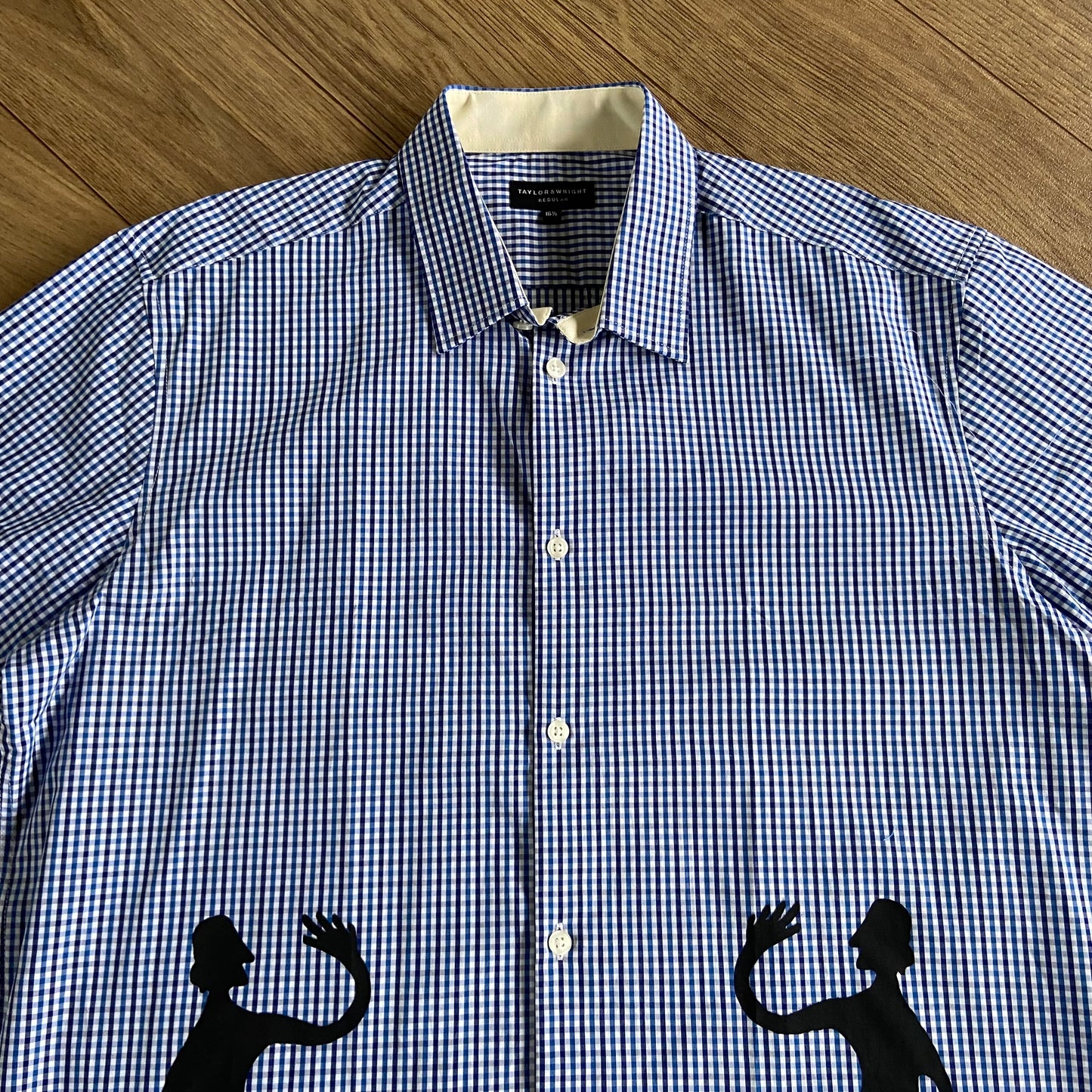 Stingray Reimagined “Stan” Short Sleeve Shirt, Size XL Blue Gingham Check
