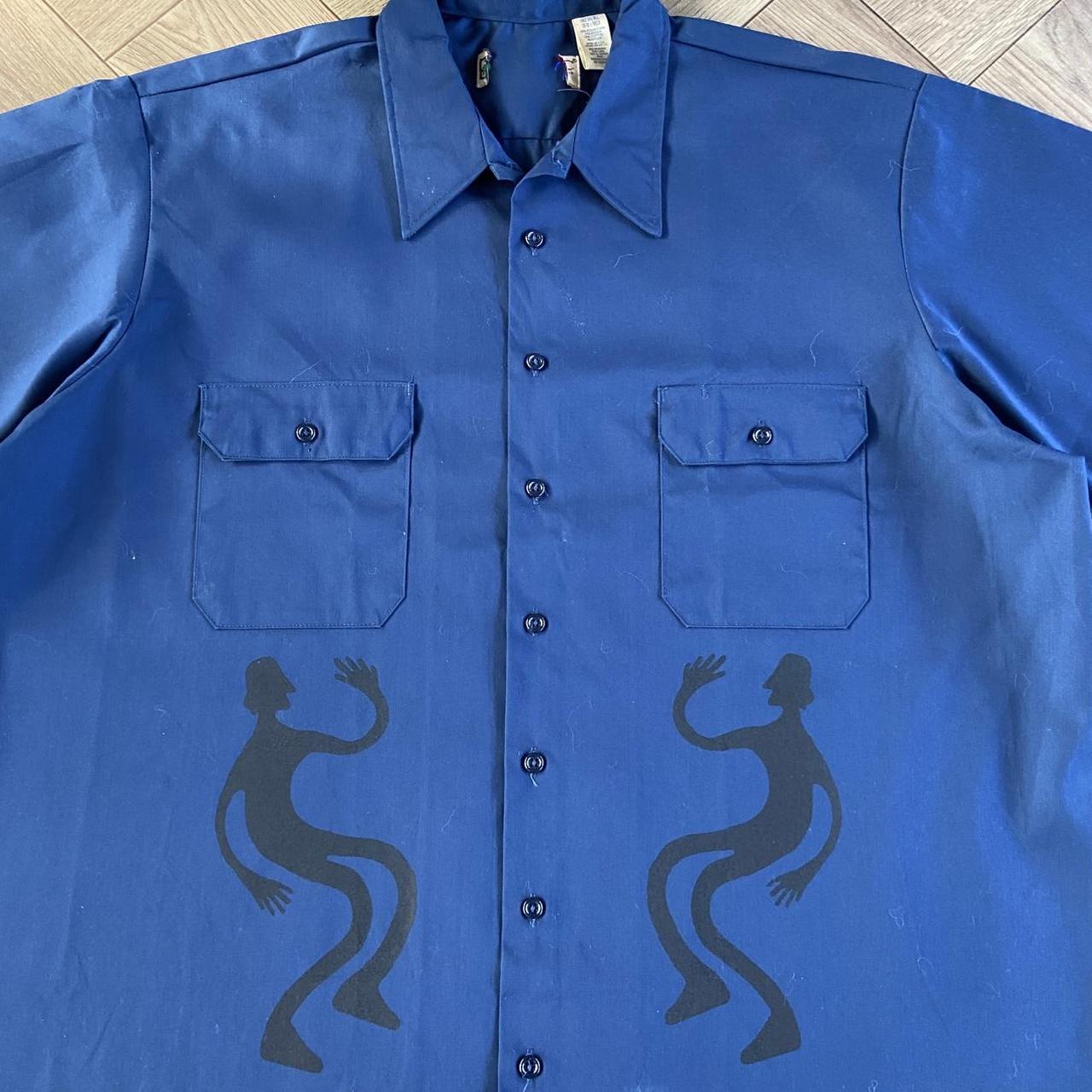 Stingray Reimagined “Stan” Short Sleeve Shirt, Size XXL Navy Blue