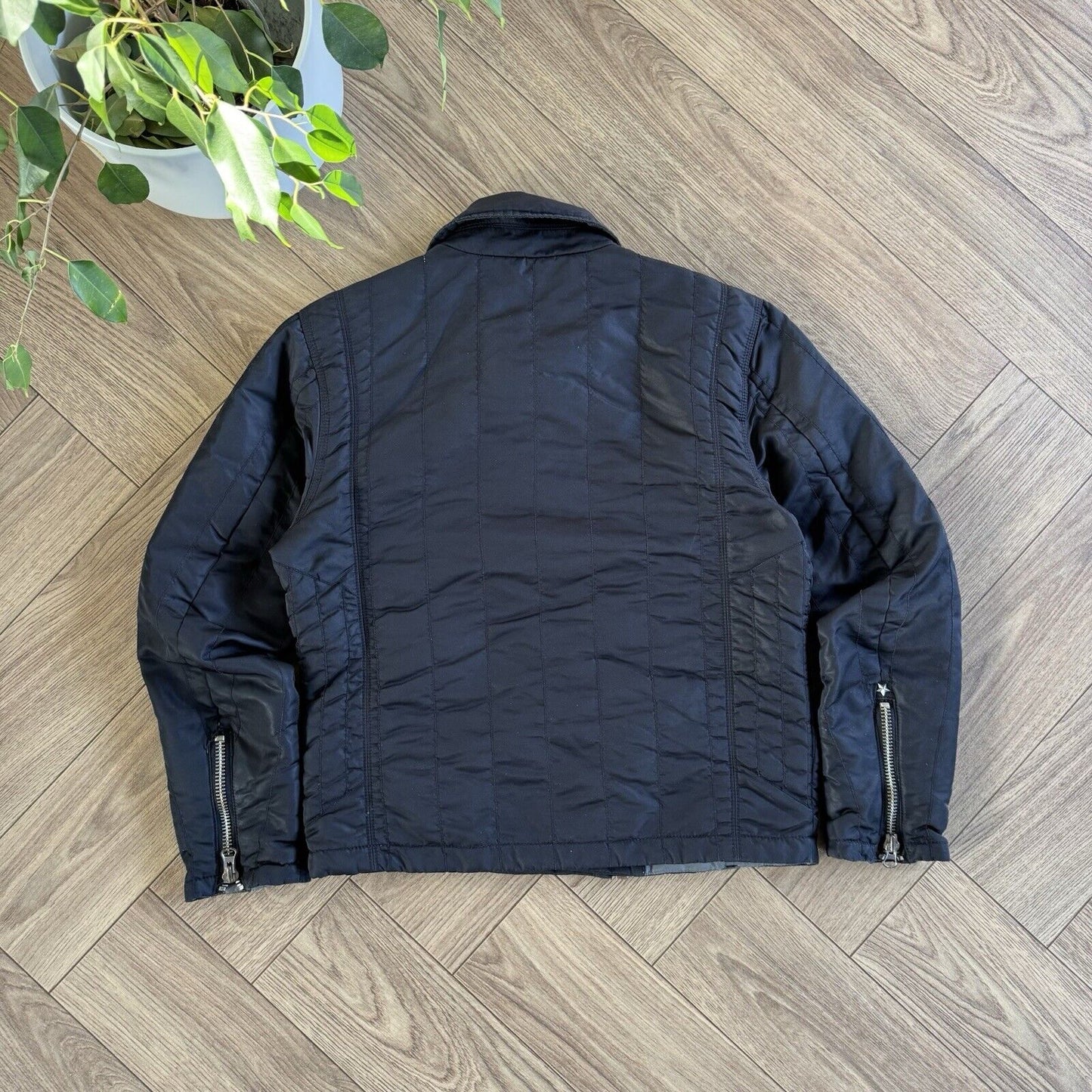Vintage Energie Bomber Biker Jacket Size M Y2K Black