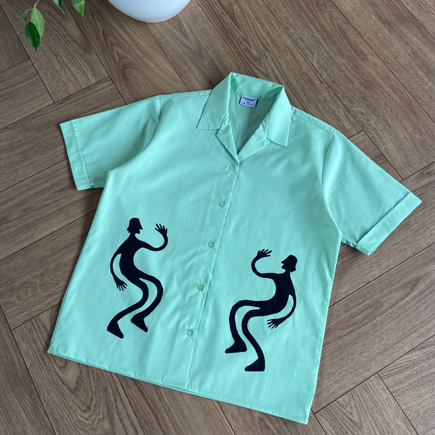 Stingray Reimagined “Stan” Short Sleeve Shirt, Size S Green