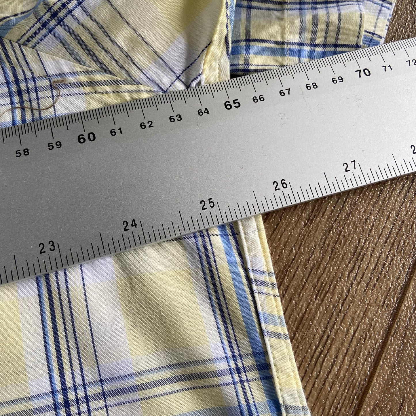 Stingray Reimagined “Stan” Short Sleeve Shirt, Size XL Yellow Check