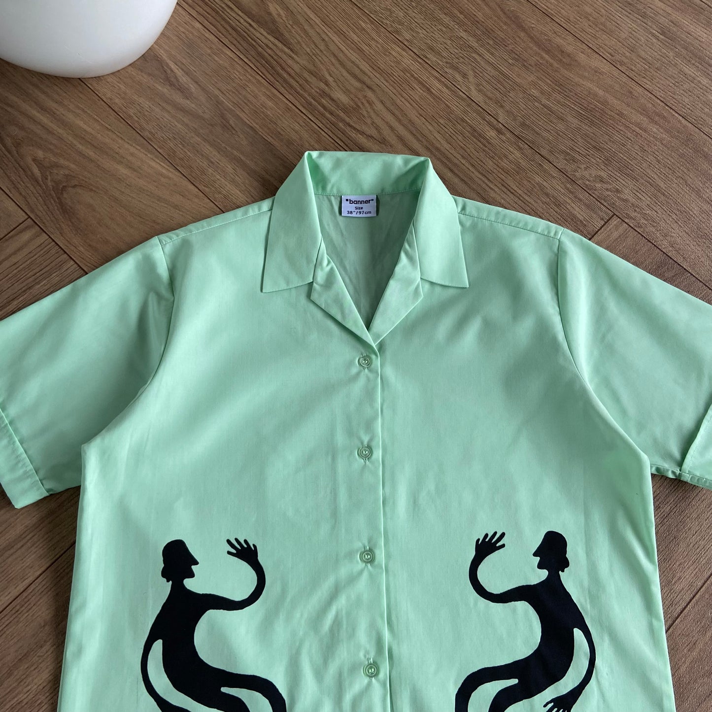 Stingray Reimagined “Stan” Short Sleeve Shirt, Size S Green