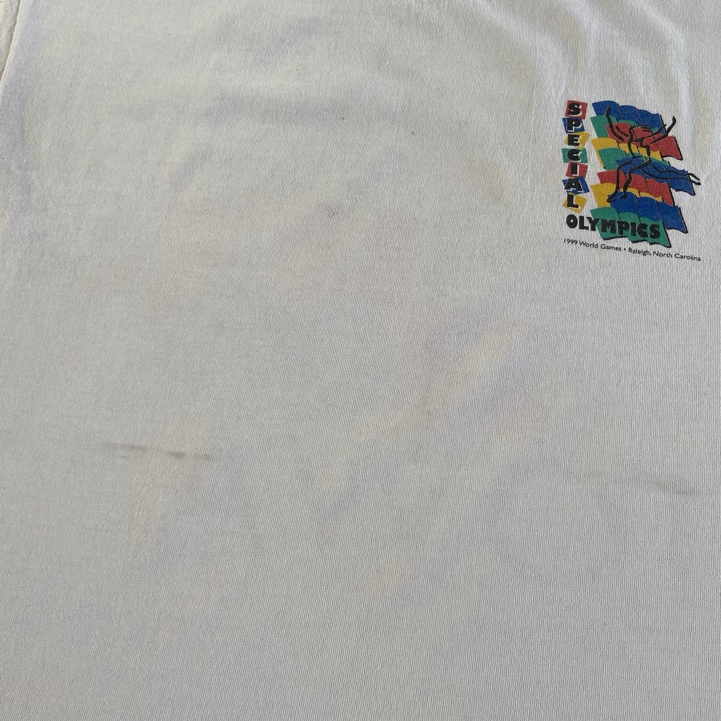 Vintage Special Olympics T Shirt Size XL 90s White Paralympics Team Iowa
