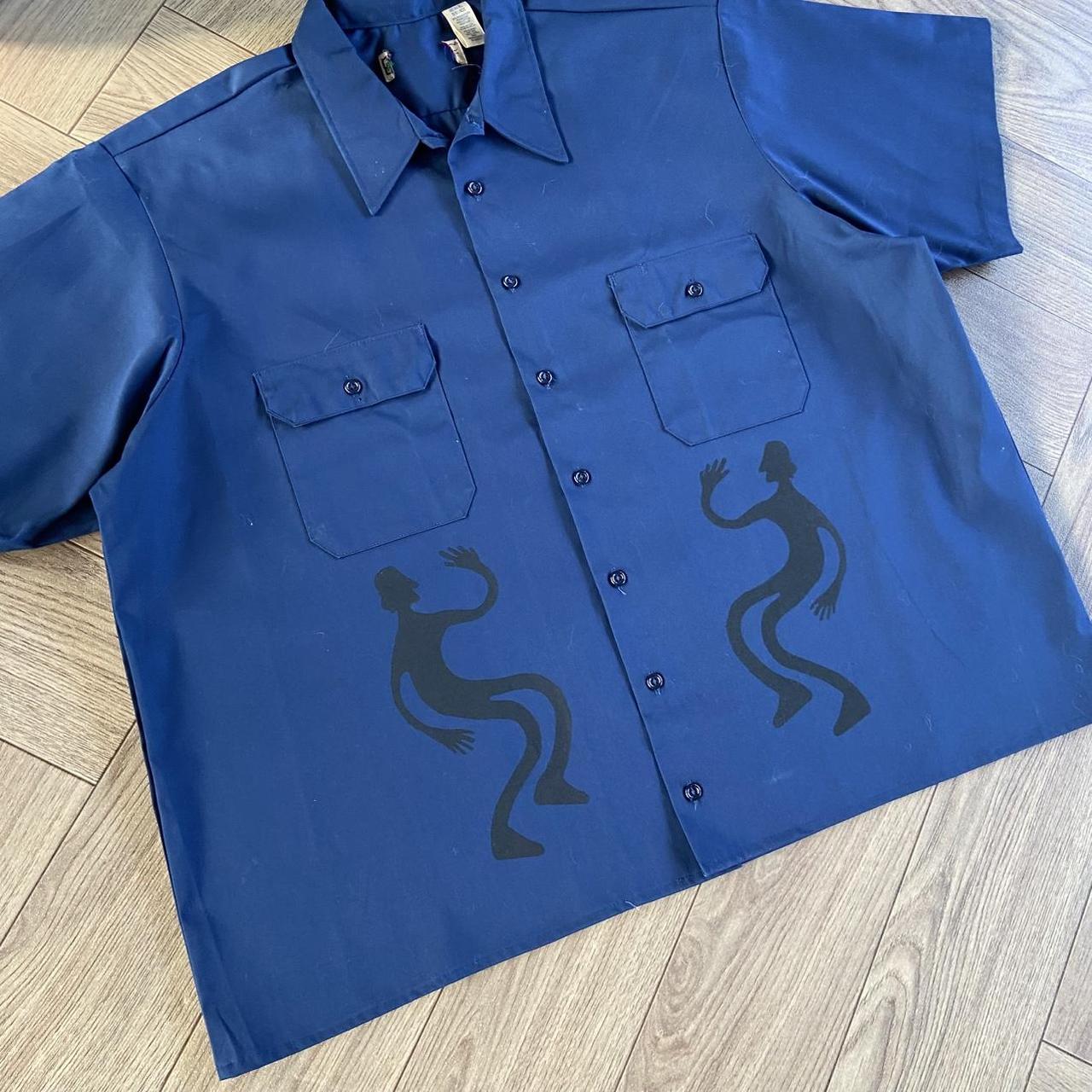 Stingray Reimagined “Stan” Short Sleeve Shirt, Size XXL Navy Blue