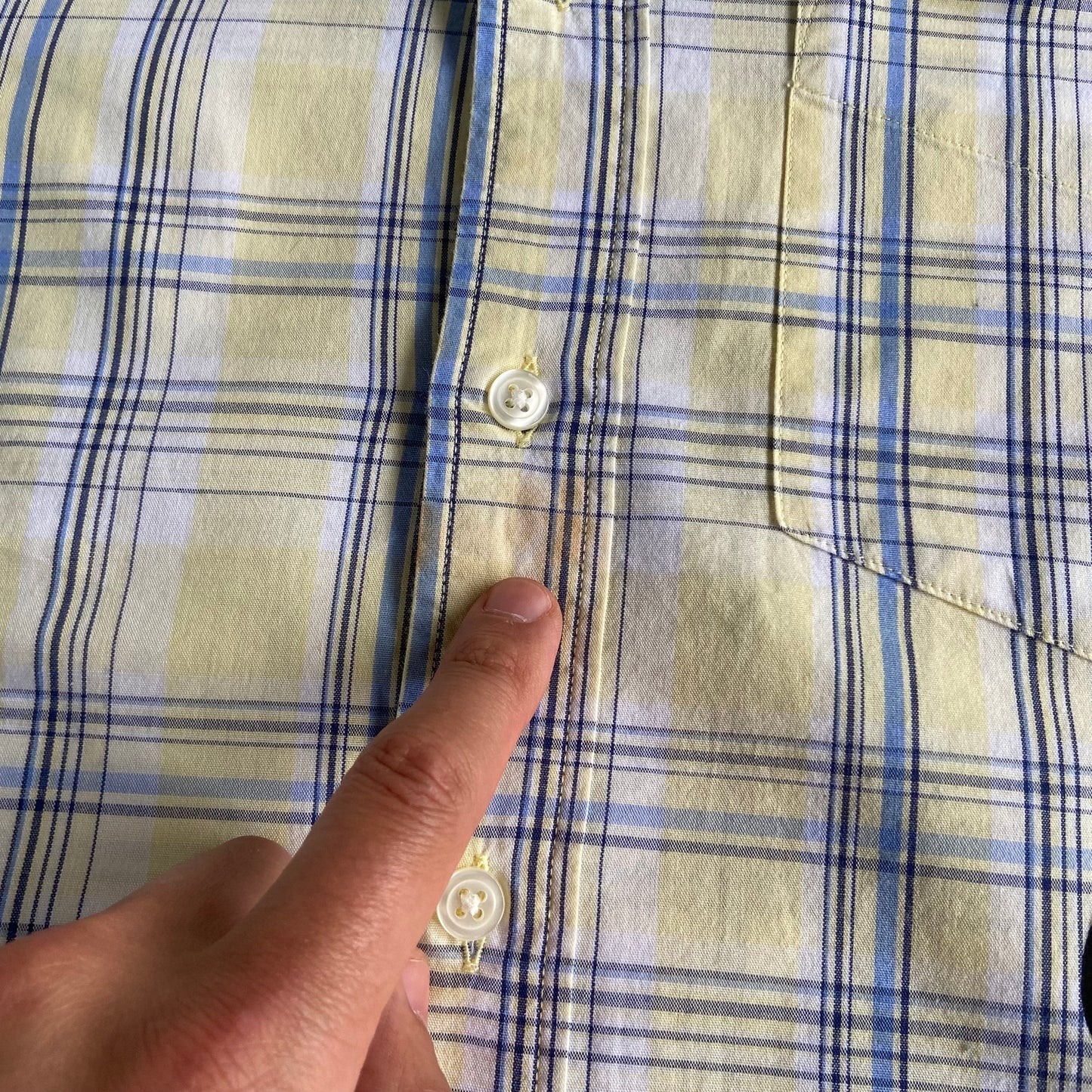 Stingray Reimagined “Stan” Short Sleeve Shirt, Size XL Yellow Check