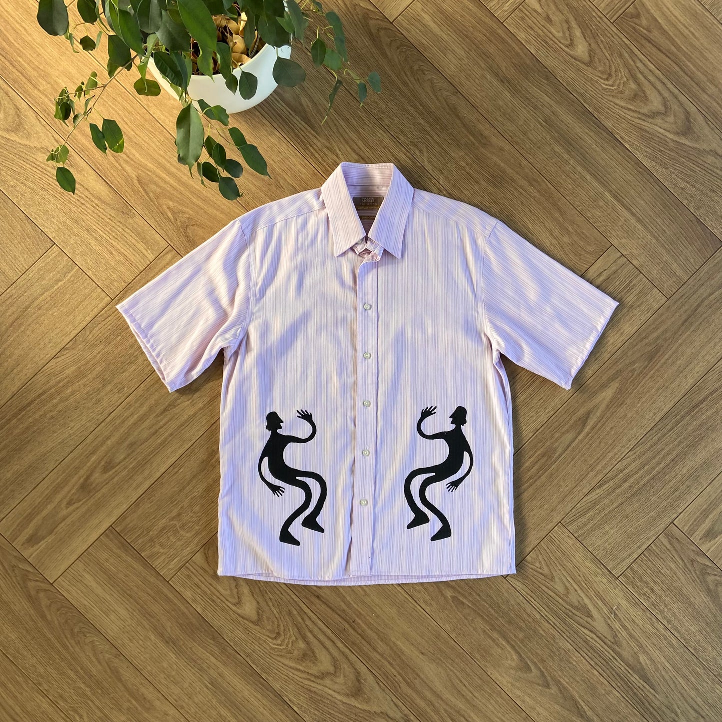 Stingray Reimagined “Stan” Short Sleeve Shirt, Size S Pink