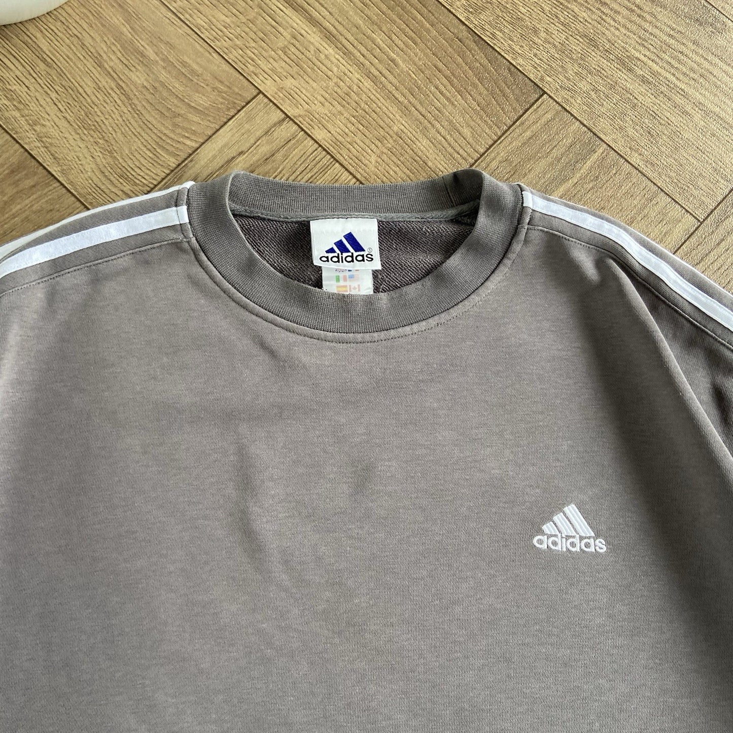 Vintage Adidas Grey Sweatshirt 90s Size XL Grey Embroidered