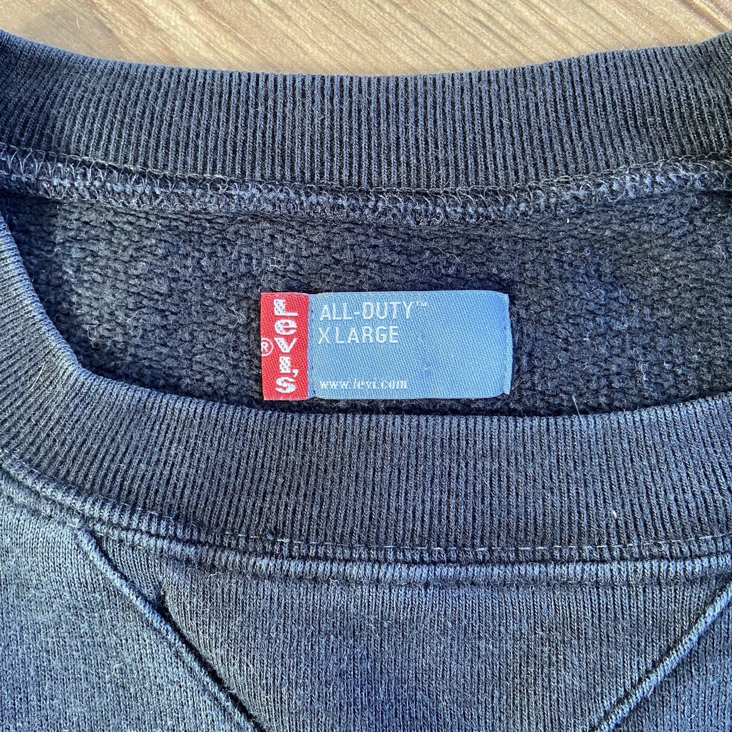 Vintage Levi’s All Duty Sweatshirt Y2K Size XL Black Heavyweight
