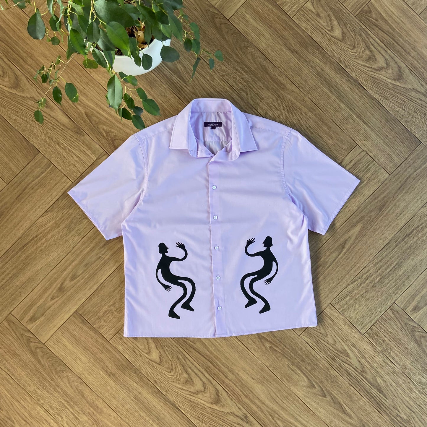 Stingray Reimagined “Stan” Short Sleeve Shirt, Size XL Lilac
