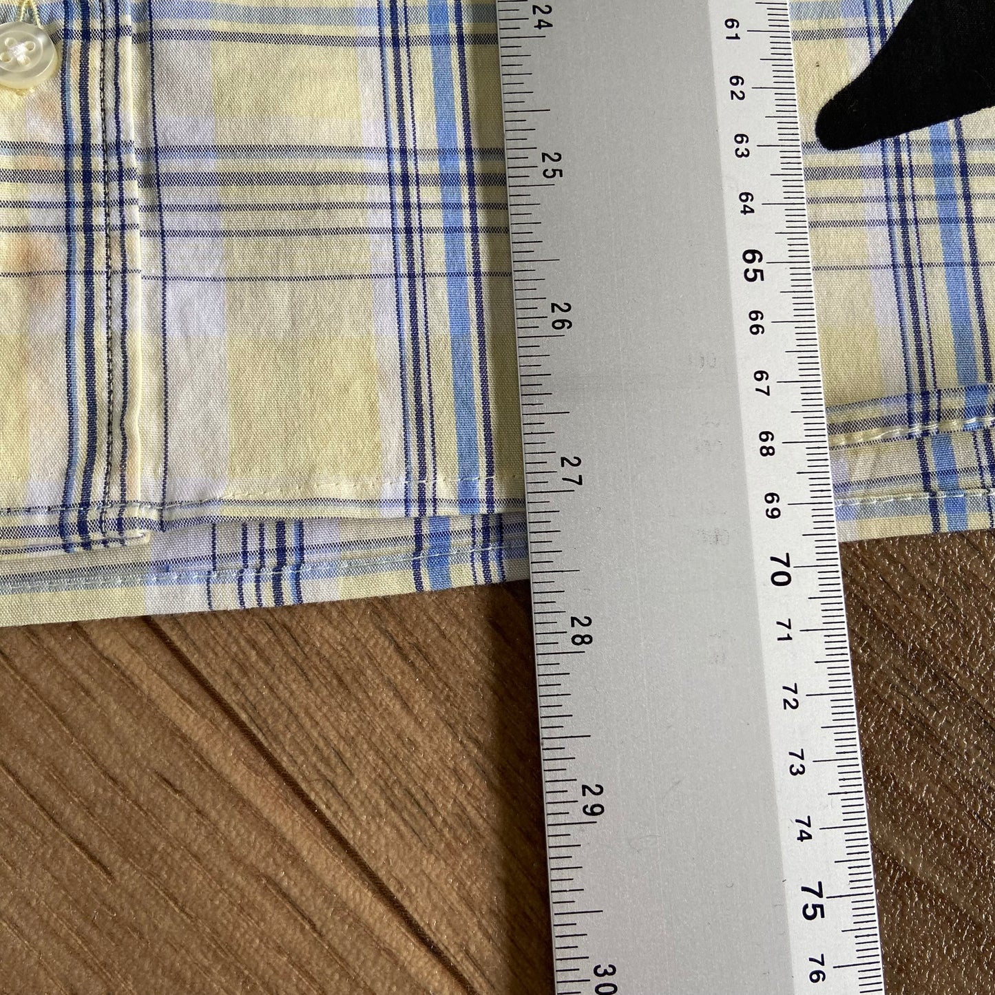 Stingray Reimagined “Stan” Short Sleeve Shirt, Size XL Yellow Check