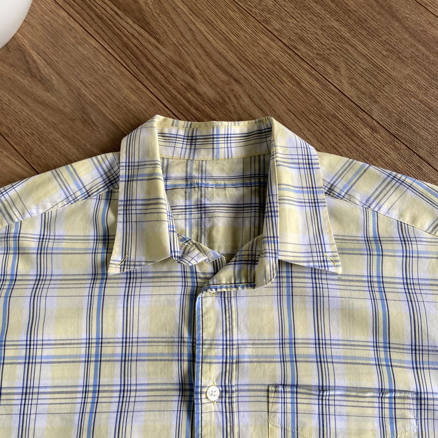 Stingray Reimagined “Stan” Short Sleeve Shirt, Size XL Yellow Check