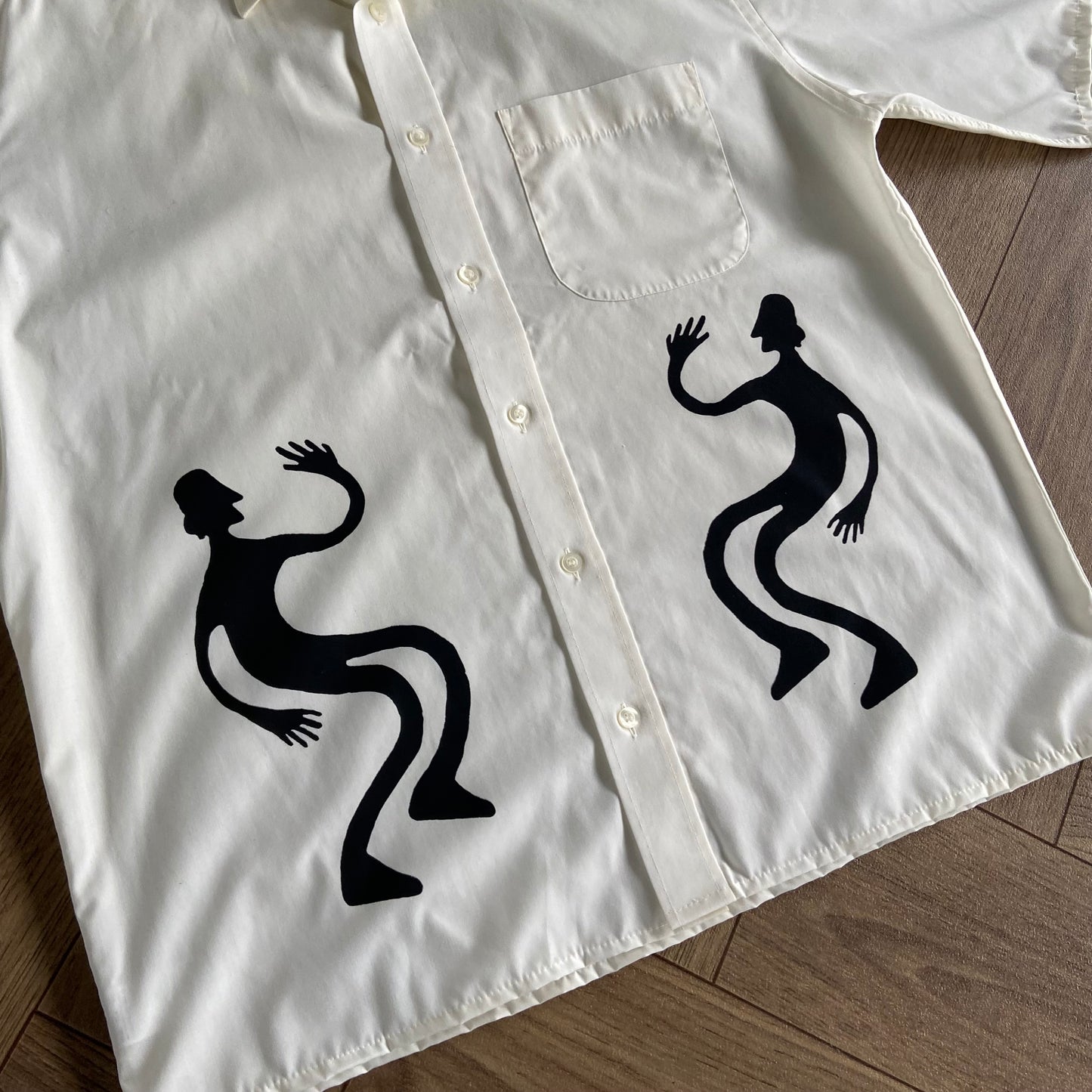 Stingray Reimagined “Stan” Short Sleeve Shirt, Size M Pale Yellow