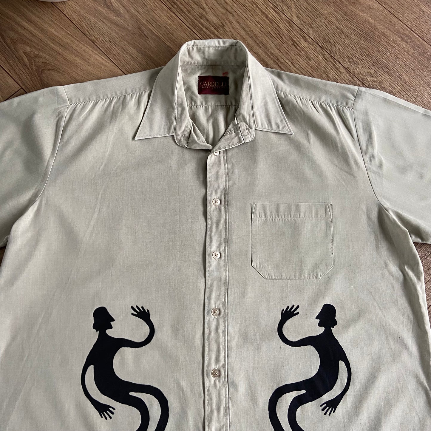 Stingray Reimagined “Stan” Short Sleeve Shirt, Size XL Beige