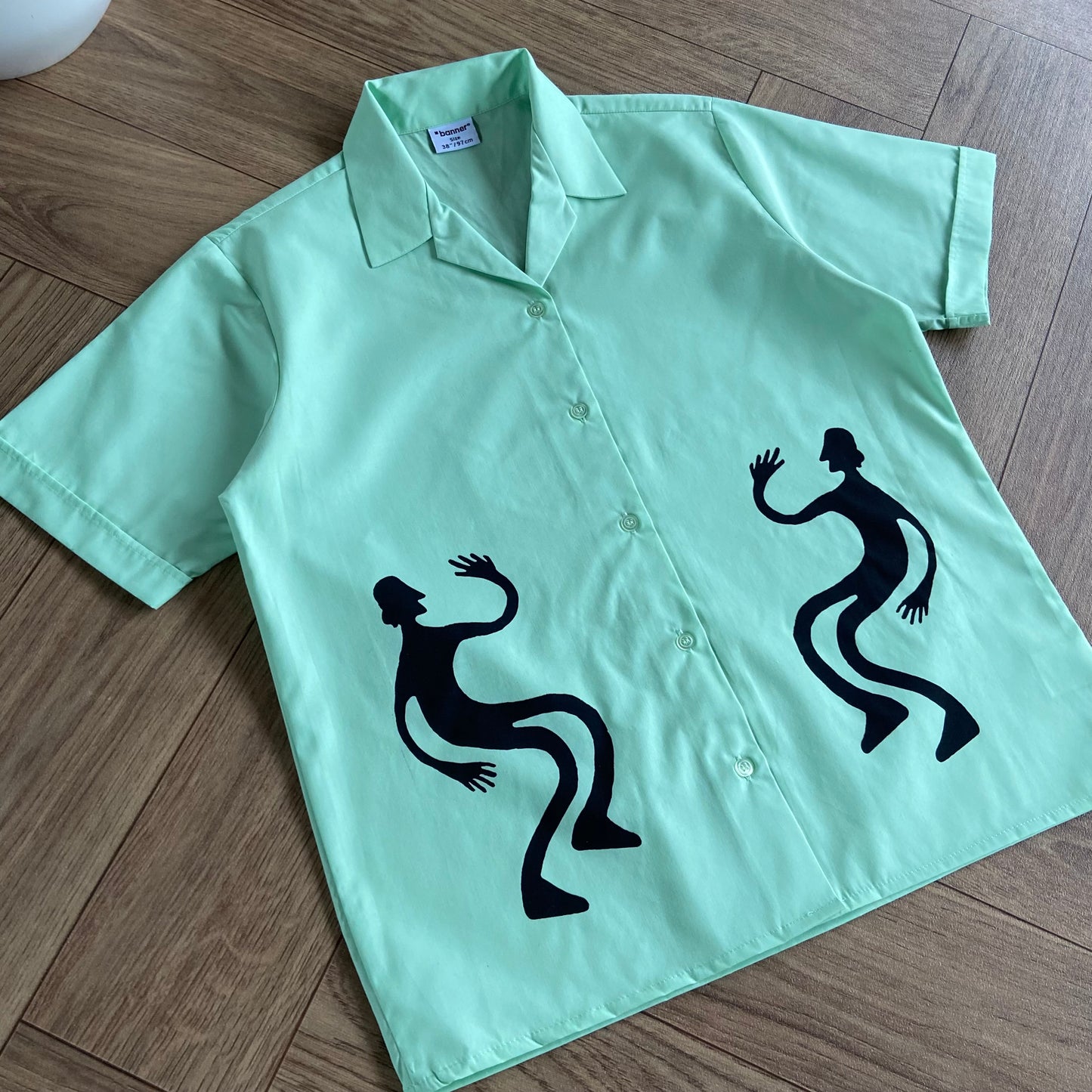 Stingray Reimagined “Stan” Short Sleeve Shirt, Size S Green