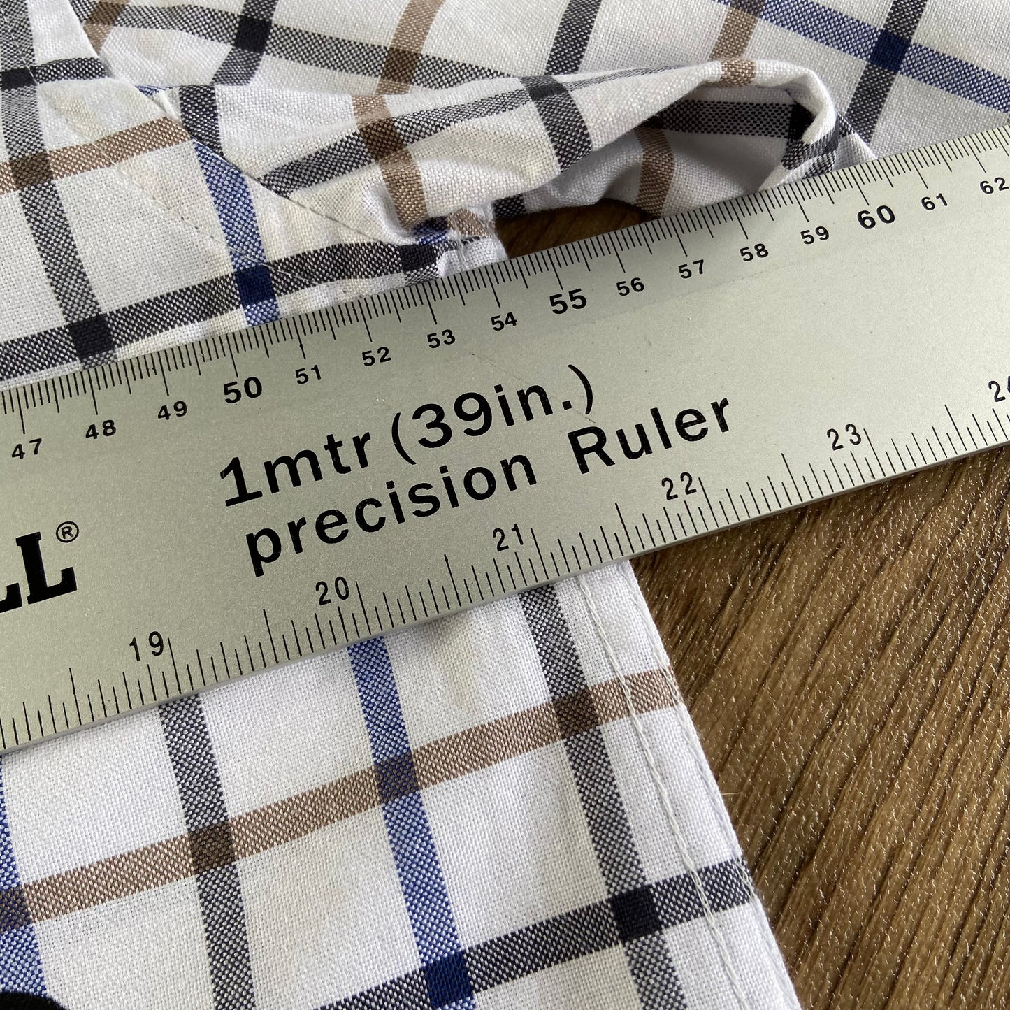Stingray Reimagined “Stan” Short Sleeve Shirt, Size M White Check