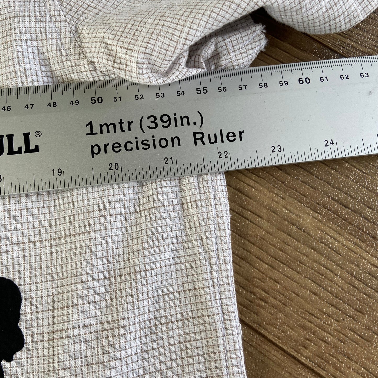 Stingray Reimagined “Stan” Short Sleeve Shirt, Size M Beige Check