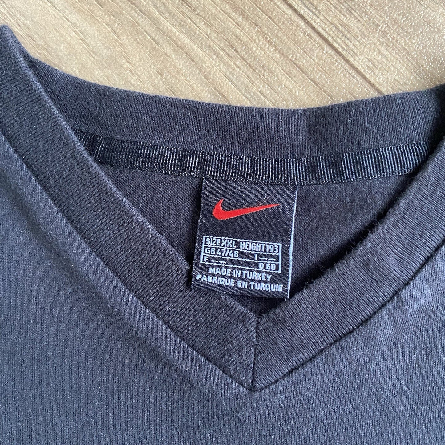 Vintage Black Nike T Shirt 90s Size XXL Embroidered Swoosh