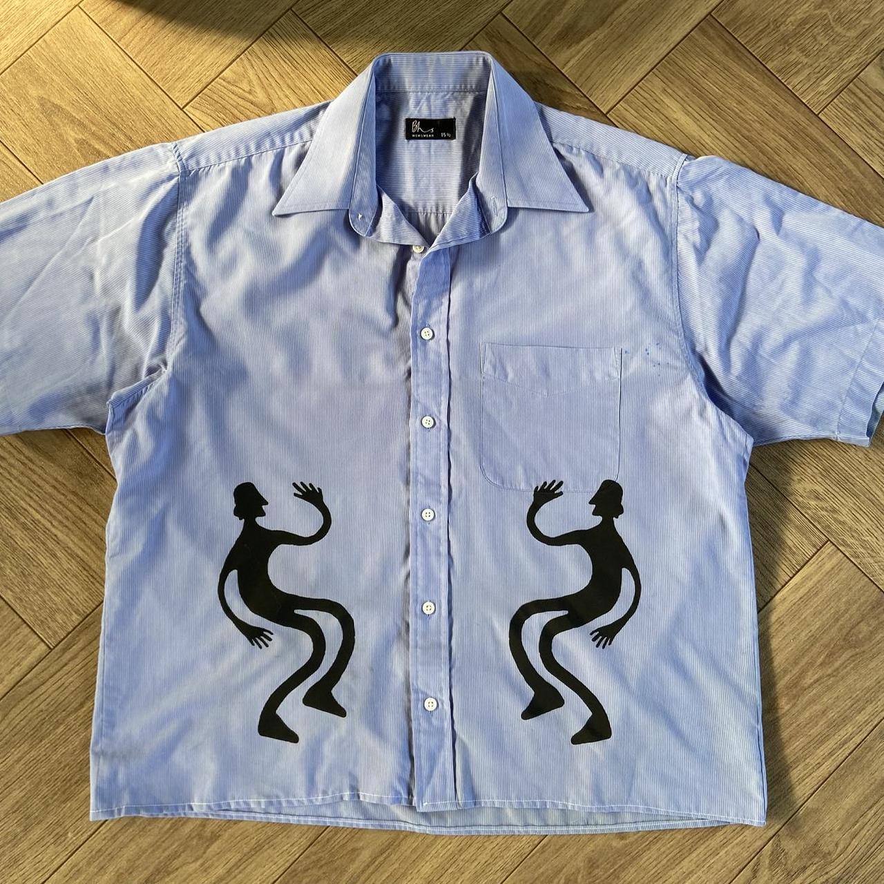 Stingray Reimagined “Stan” Short Sleeve Shirt, Size M Blue