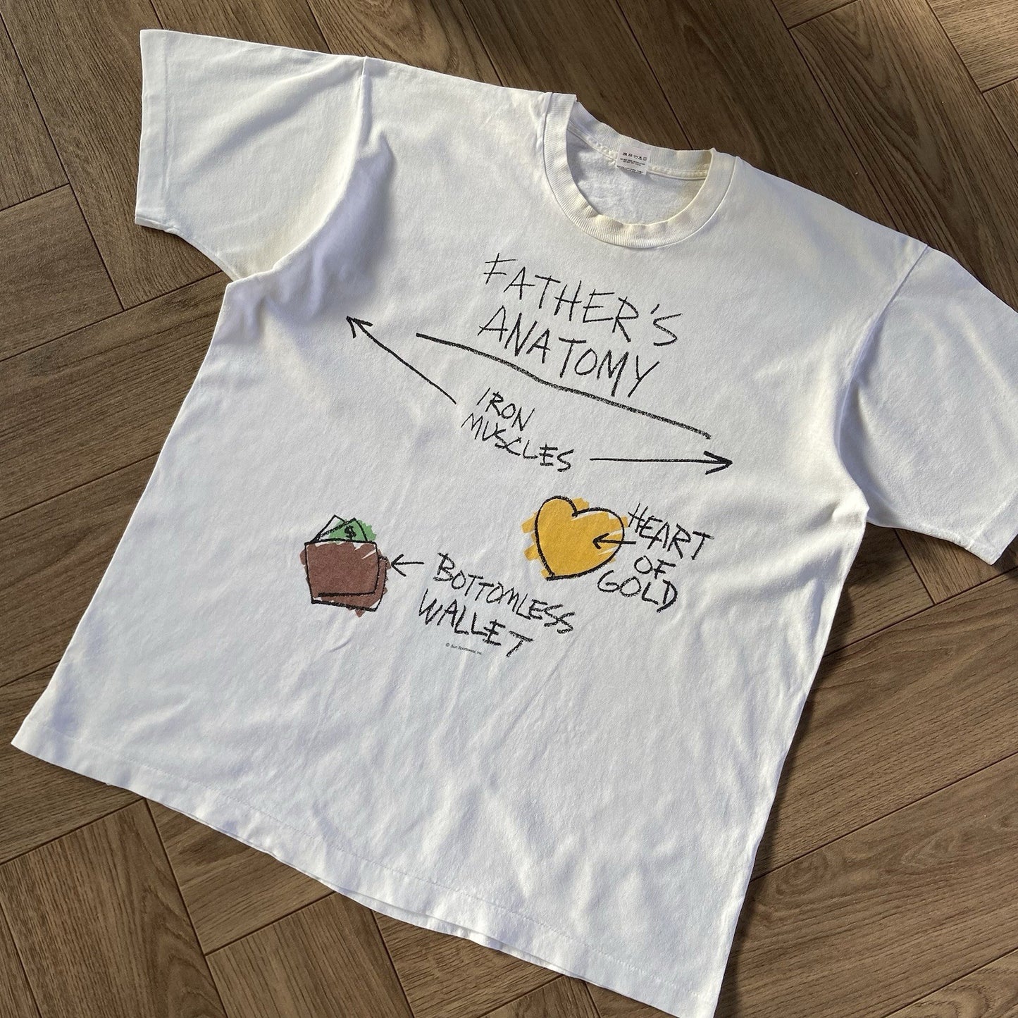 Vintage Funny Dad T Shirt 90s Size XXL Graphic Print