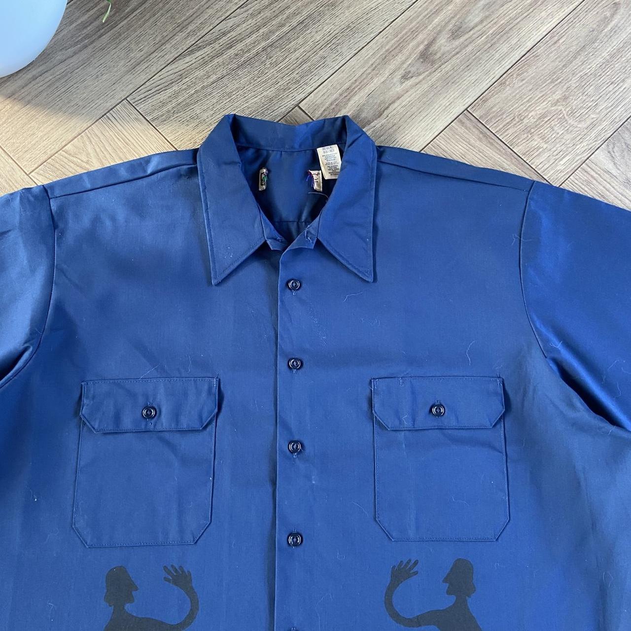 Stingray Reimagined “Stan” Short Sleeve Shirt, Size XXL Navy Blue
