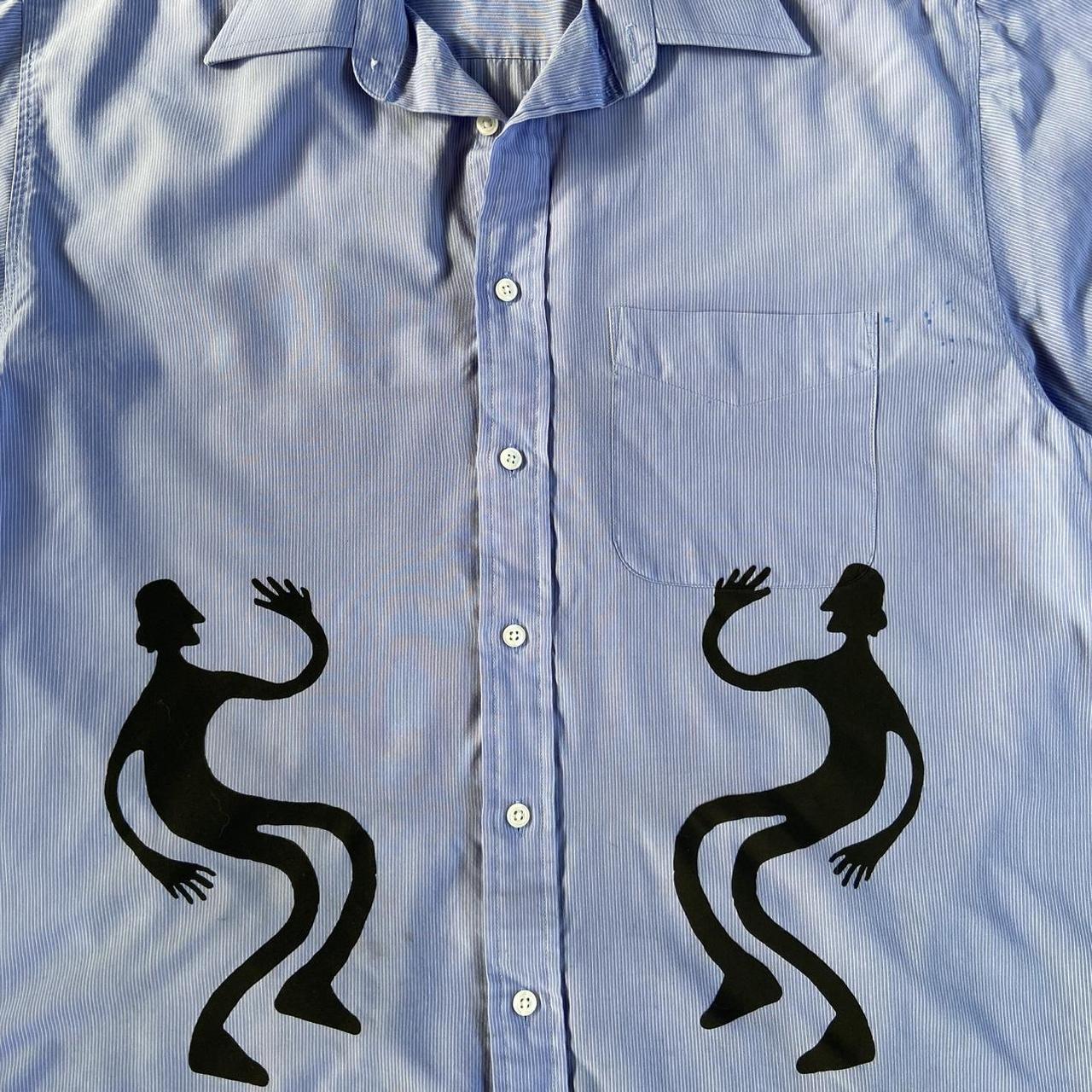 Stingray Reimagined “Stan” Short Sleeve Shirt, Size M Blue