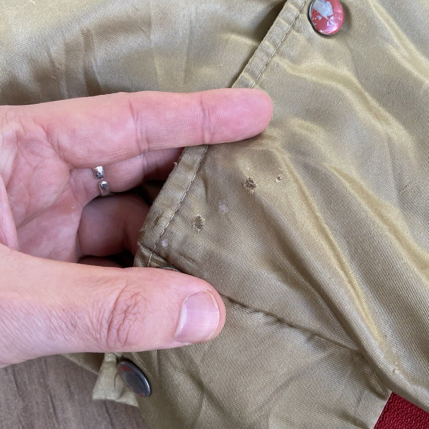 Vintage Forty Niners Bomber Jacket 80s Size XL 49ers Chalk Line Red Gold Satin
