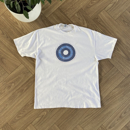 Vintage Fashion Charity Single Stitch Graphic T Shirt 90s Size L White