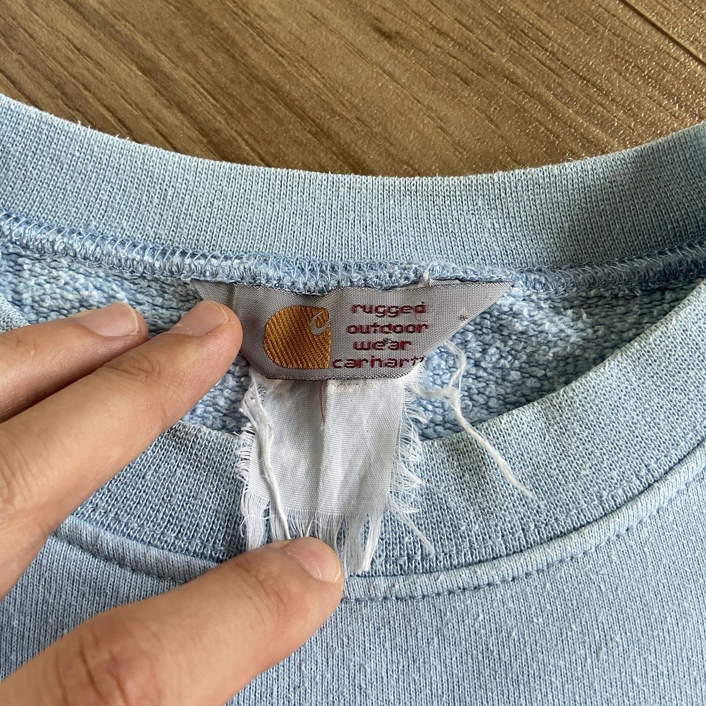 Vintage Carhartt Sweatshirt Size XL Y2K Baby Blue Embroidered
