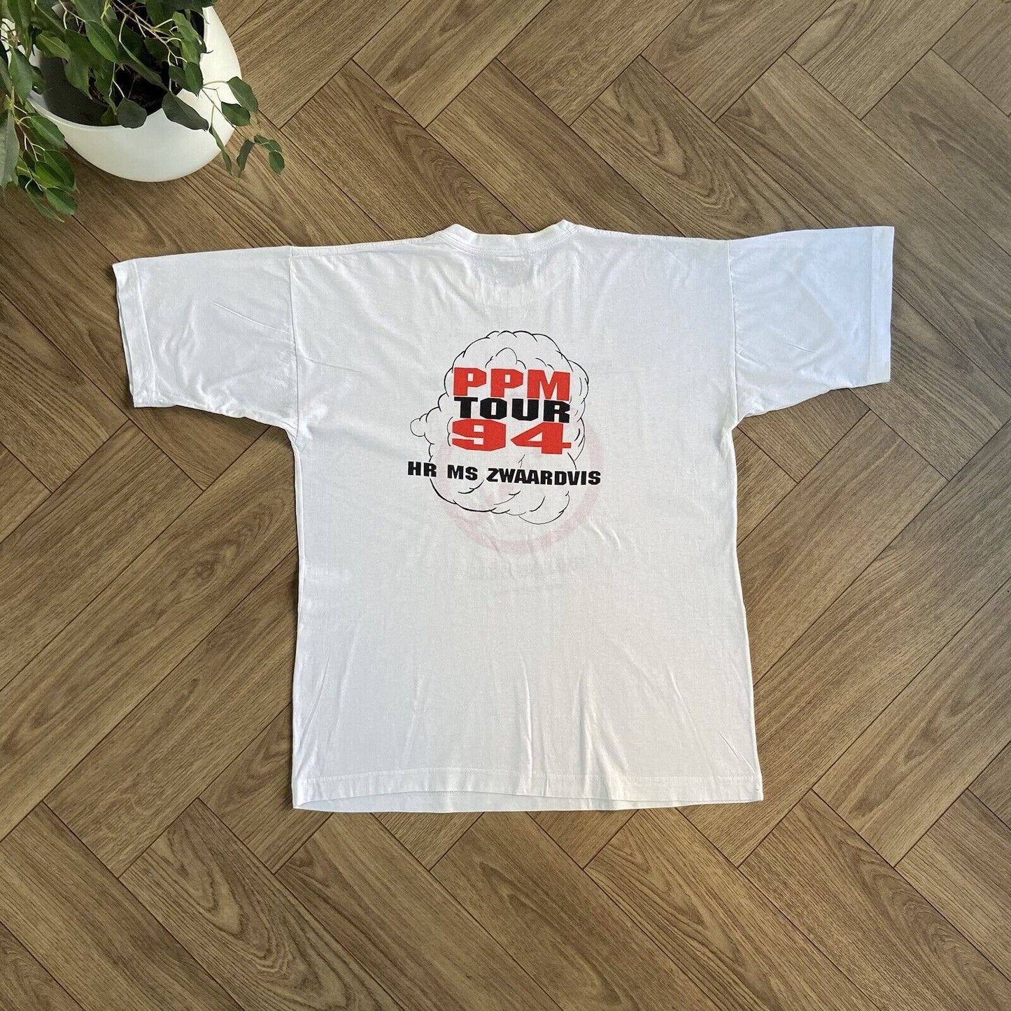Vintage Anti Smoking T Shirt Size XL 90s White Graphic Print Submarine