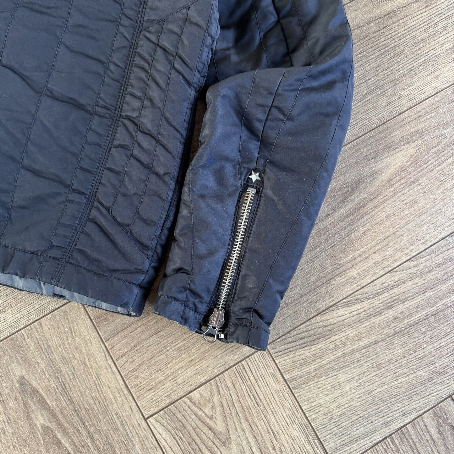Vintage Energie Bomber Biker Jacket Size M Y2K Black