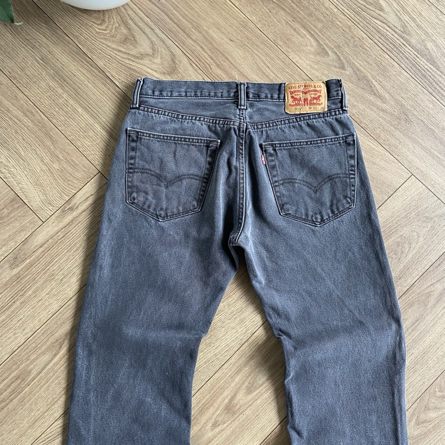 Vintage Levi’s 505 Black Jeans W32 L30 Y2K Faded Straight Baggy Relaxed Fit