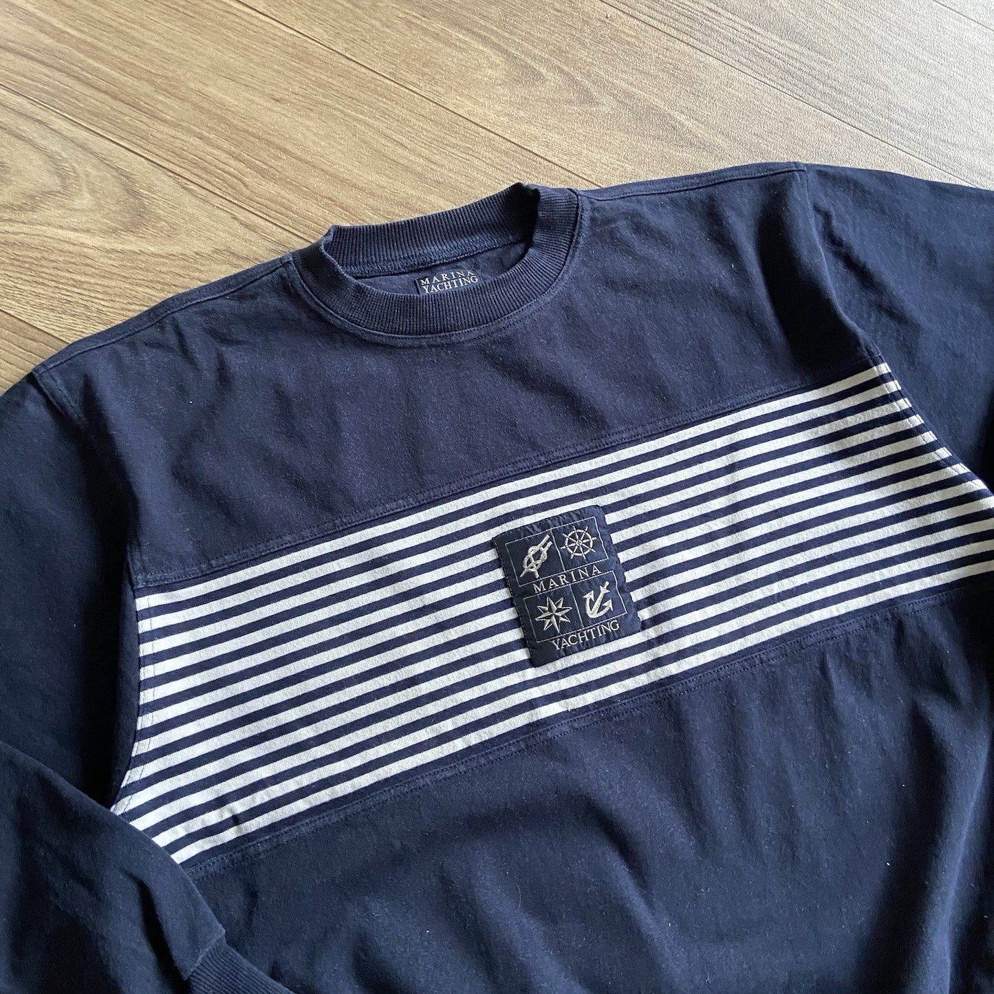 Vintage Marina Yachting Sweatshirt 90s Size XL Navy Heavyweight Pullover