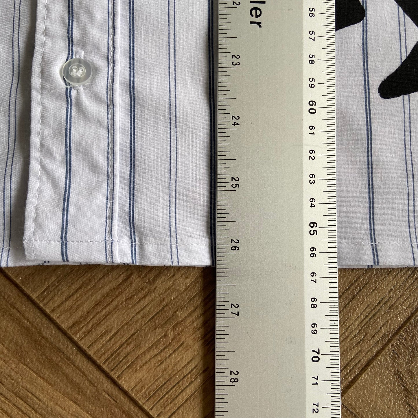 Stingray Reimagined “Stan” Short Sleeve Shirt, Size M White Blue Stripes