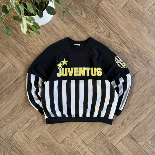 Vintage Juventus Felpe Parmalat Sweatshirt 90s Size M Black 90-91 Calcio A