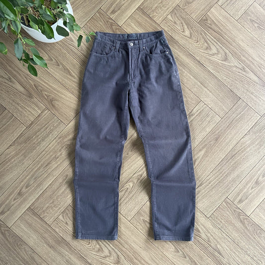Vintage Versace High Waisted Jeans W29 L31.5 90s Faded Grey Relaxed Fit