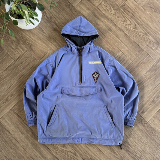 Vintage Gotcha Pullover Jacket Size L 90s Blue Skate Surf Smock